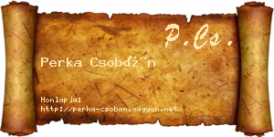 Perka Csobán névjegykártya